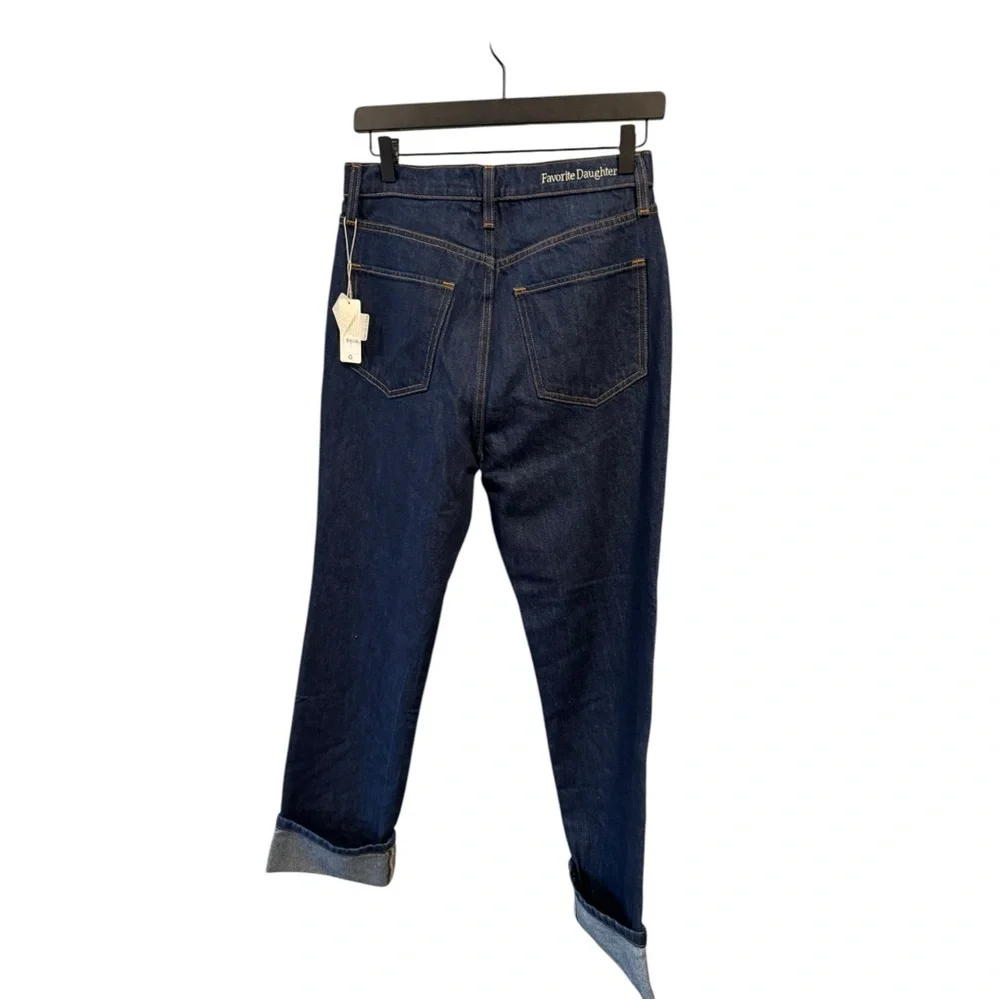 Favorite Daughter Valentina High Rise Straight Cuffed Jeans Manchester Denim 26 - Picture 3 of 6